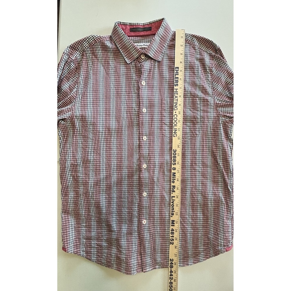 Tommy Bahama Shirt Mens M Silk Blend Long Sleeve Button Down Striped Plaid - Picture 5 of 10